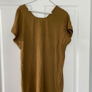 Madewell Khaki crepe dress - small